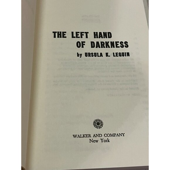The Left Hand of Darkness Ursula K LeGuin HC Book Club Edition Sci-Fi Used 1st E - Picture 6 of 16